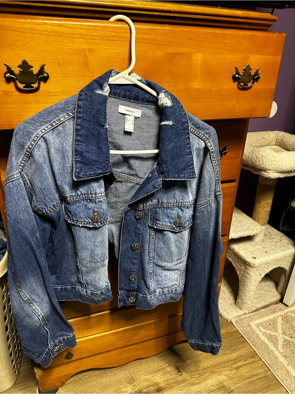 Forever 21 Two-Tone Blue Denim Jacket